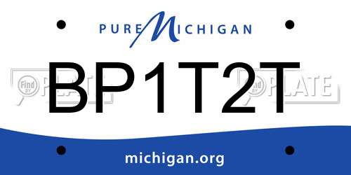 BP1T2T Michigan License Plate