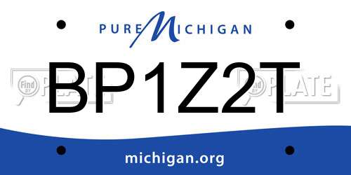 BP1Z2T Michigan License Plate
