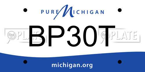 BP30T Michigan License Plate