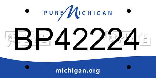 BP42224 Michigan License Plate