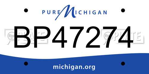 BP47274 Michigan License Plate