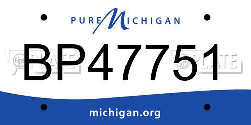 BP47751 Michigan License Plate