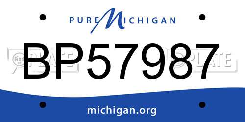 BP57987 Michigan License Plate