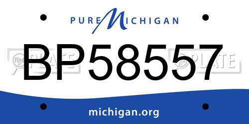 BP58557 Michigan License Plate