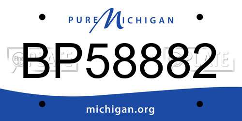 BP58882 Michigan License Plate