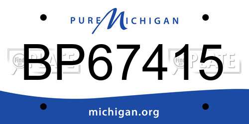 BP67415 Michigan License Plate