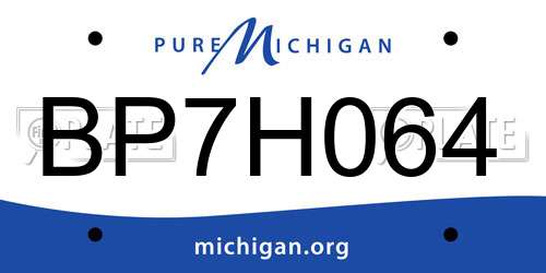 BP7H064 Michigan License Plate