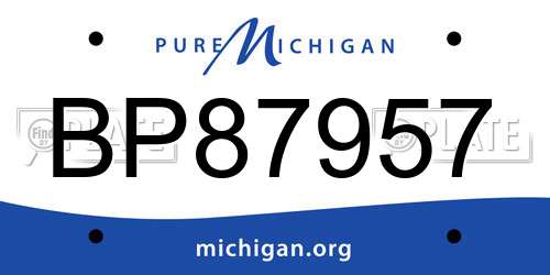 BP87957 Michigan License Plate