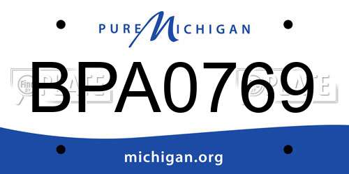 BPA0769 Michigan License Plate