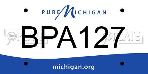 BPA127 Michigan License Plate