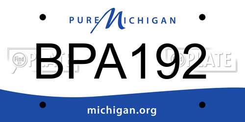 BPA192 Michigan License Plate