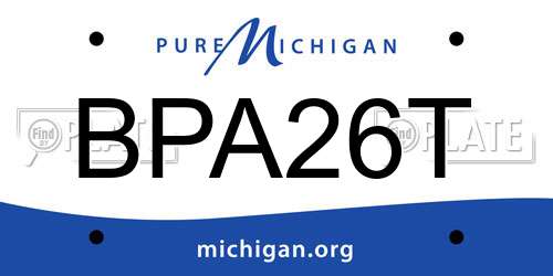 BPA26T Michigan License Plate