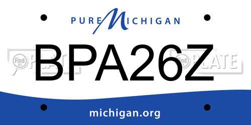 BPA26Z Michigan License Plate