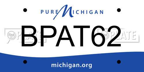 BPAT62 Michigan License Plate