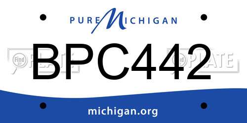 BPC442 Michigan License Plate