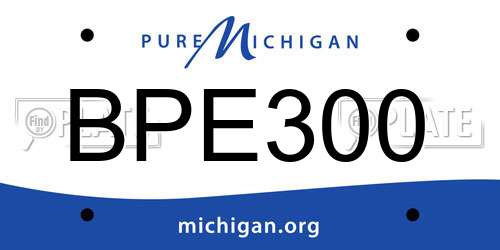 BPE300 Michigan License Plate
