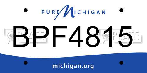 BPF4815 Michigan License Plate