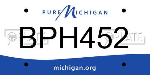 BPH452 Michigan License Plate