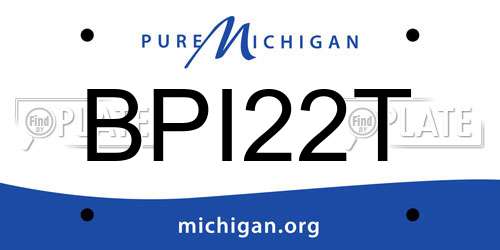 BPI22T Michigan License Plate
