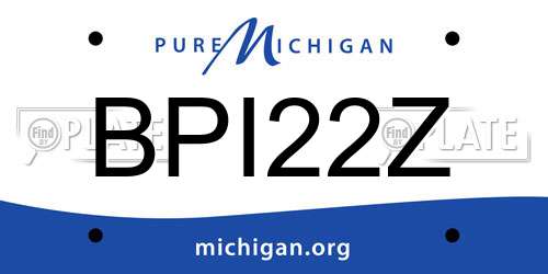 BPI22Z Michigan License Plate