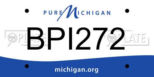 BPI272 Michigan License Plate