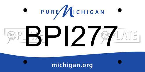 BPI277 Michigan License Plate