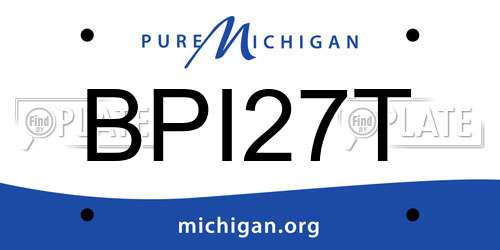 BPI27T Michigan License Plate