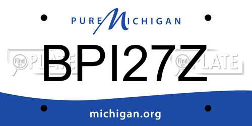 BPI27Z Michigan License Plate