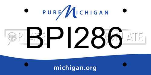 BPI286 Michigan License Plate