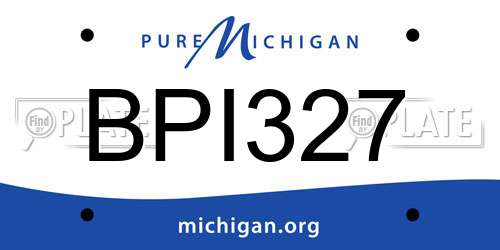 BPI327 Michigan License Plate