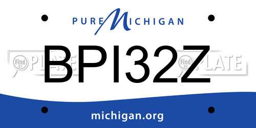 BPI32Z Michigan License Plate