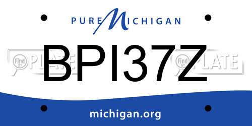 BPI37Z Michigan License Plate