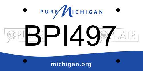 BPI497 Michigan License Plate