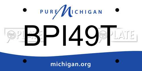 BPI49T Michigan License Plate