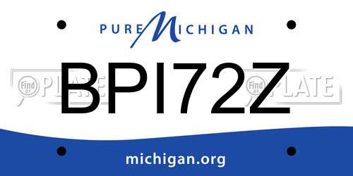 BPI72Z Michigan License Plate