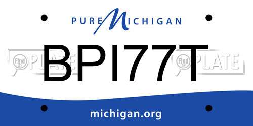 BPI77T Michigan License Plate