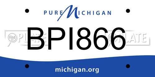 BPI866 Michigan License Plate