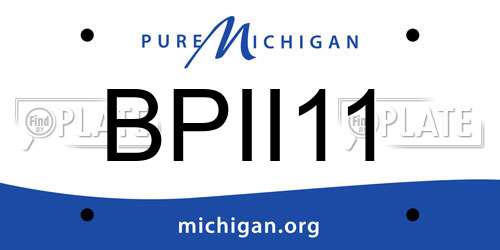 BPII11 Michigan License Plate