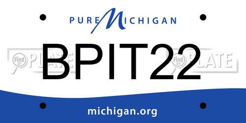 BPIT22 Michigan License Plate