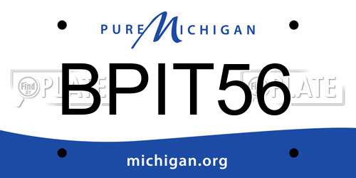 BPIT56 Michigan License Plate