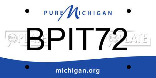 BPIT72 Michigan License Plate