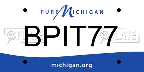 BPIT77 Michigan License Plate