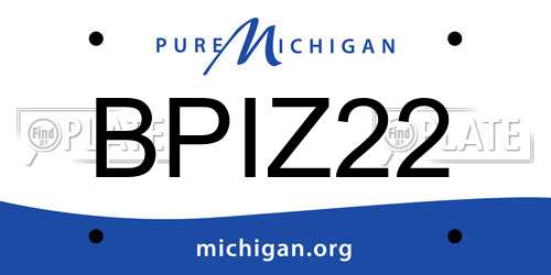 BPIZ22 Michigan License Plate