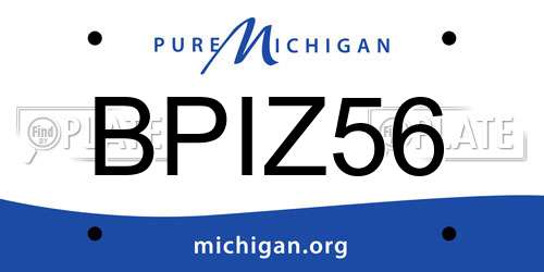 BPIZ56 Michigan License Plate