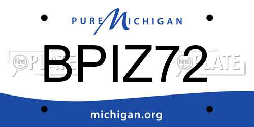 BPIZ72 Michigan License Plate