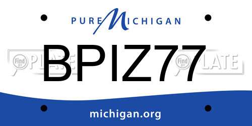 BPIZ77 Michigan License Plate