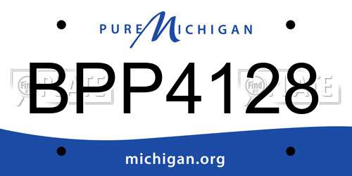 BPP4128 Michigan License Plate