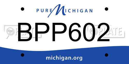 BPP602 Michigan License Plate