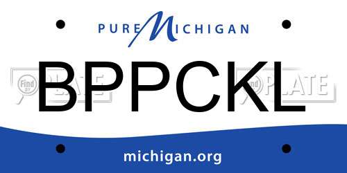 BPPCKL Michigan License Plate