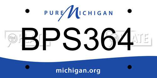 BPS364 Michigan License Plate